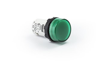 MB Series Plastic with LED 24V AC/DC Green 22 mm Pilot